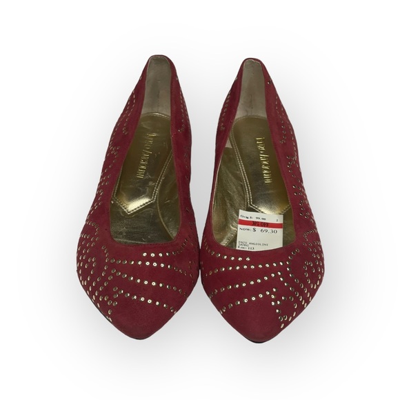 new Enzo Angiolini ❤︎ Stud Suede Ballerina Ballet Flat ❤︎ Pumpkin Spice ❤︎ 8M ❤︎ - Picture 8 of 16